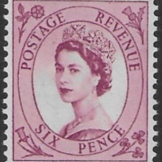 SG.523  6d reddish purple   (1952 Tudor Wmk) U/M (MNH)