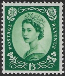 SG.530  1s3d  green   (1952 Tudor Wmk) U/M (MNH)