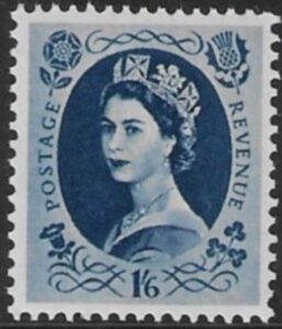 SG.531  1s6d  grey blue   (1952 Tudor Wmk) U/M (MNH)