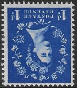 SG.516wi  1d ultramarine  (1952 Tudor Wmk. Inverted) U/M (MNH)