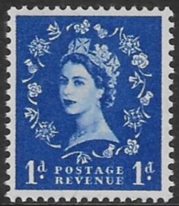 SG.541  1d ultramarine  (1955 Edward Crown Wmk.) U/M (MNH)