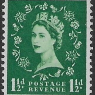 SG.542  1½d green  (1955 Edward Crown Wmk.) U/M (MNH)