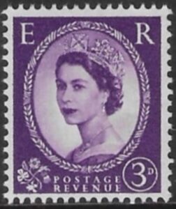 SG.545  3d deep lilac  (1955 Edward Crown Wmk.) U/M (MNH)