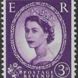 SG.545  3d deep lilac  (1955 Edward Crown Wmk.) U/M (MNH)
