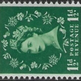 SG.542a 1½d  green (1955 Edward Crown Wmk. sideways.) U/M (MNH)