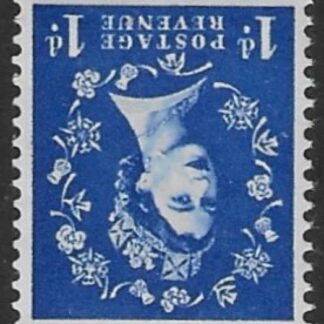SG.541wi  1d ultramarine. (1955 Edward Crown Wmk. inverted.) U/M (MNH)
