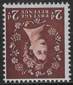 SG.543wi  2d red-brown. (1955 Edward Crown Wmk. inverted.) U/M (MNH)