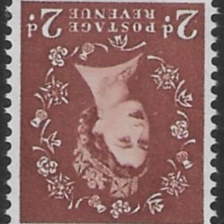 SG.543bwi  2d light red-brown. (1955 Edward Crown Wmk. inverted.) U/M (MNH)