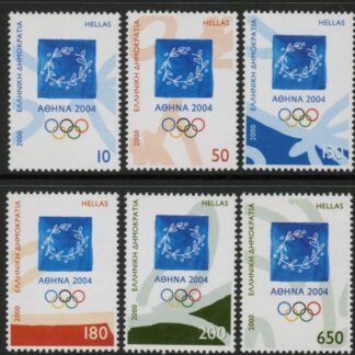 2000 Greece SG.2134-9  Olympic Game Athens.  6 values U/M (MNH)