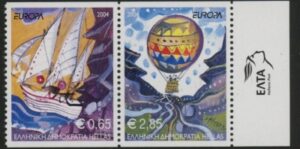 2004 Greece SG.2273a-4a Europa. 'Holidays' (ex booklet) 2 values U/M (MNH)