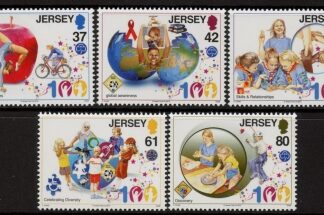 2010 Jersey SG.1476-80 Centenary of Girl Guides. 5 values.(face = £2.65) U/M (MNH)
