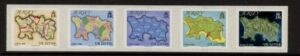 2010 Jersey SG.1485-9 Maps (self Adh.). 5 values.(face = £2.10) U/M (MNH)