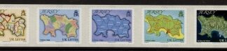 2010 Jersey SG.1485-9 Maps (self Adh.). 5 values.(face = £2.10) U/M (MNH)