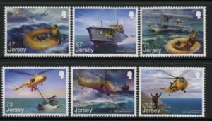 2016 Jersey  SG.2027-32 75th Anniv. of RAF Search & Rescue. 6 values.(face = £4.68) U/M (MNH)