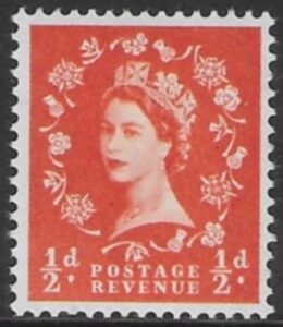 SG.561 ½d orange (1957 1st Graphites. Edward Wmk) U/M (MNH)