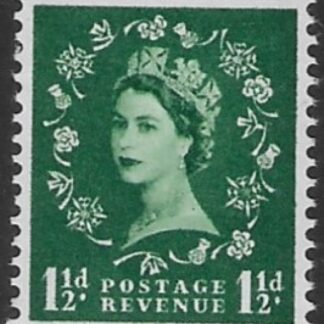 SG.563 1½d green  (1957 1st Graphites. Edward Wmk) U/M (MNH)