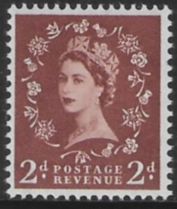 SG.564 2d light red-brown (1957 1st Graphites. Edward Wmk) U/M (MNH)