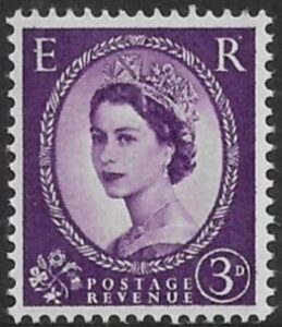 SG.566 3d deep lilac (1957 1st Graphites. Edward Wmk) U/M (MNH)