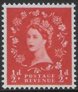 SG.570 ½d orange red (1958 Multi Crowns Wmk.) U/M (MNH)