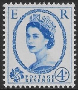SG.576 4d ultramarine (1958 Multi Crowns Wmk.) U/M (MNH)