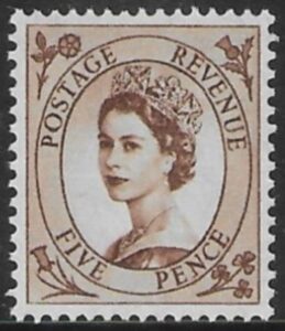 SG.578 5d brown (1958 Multi Crowns Wmk.) U/M (MNH)