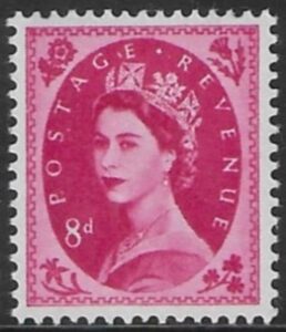 SG.581 8d magenta (1958 Multi Crowns Wmk.) U/M (MNH)