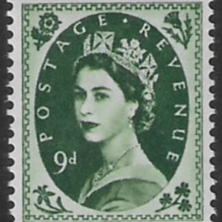 SG.582  9d bronze green (1958 Multi Crowns Wmk.) U/M (MNH)