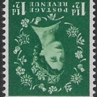 SG.572wi  1½d green (1958 Multi Crowns inverted Wmk.) U/M (MNH)