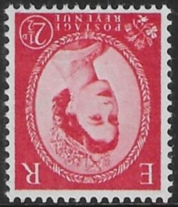 SG.574wi  2½d carmine-red type 2 (1958 Multi Crowns inverted Wmk.) U/M (MNH)