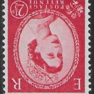 SG.574wi  2½d carmine-red type 2 (1958 Multi Crowns inverted Wmk.) U/M (MNH)