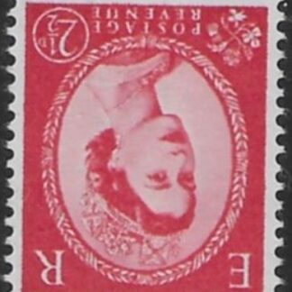 SG.574Kwi  2½d carmine-red chalky paper. (1958 Multi Crowns inverted Wmk.) U/M (MNH)