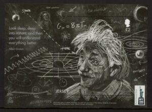 2016  Jersey  MS.2068  Centenary of Relativity. mini sheet (face value = £2.00) U/M (MNH)