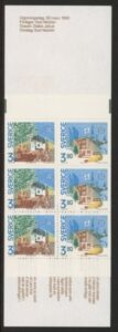 1990 Sweden SB425. booklet pane of 6 (SG.1493a) U/M (MNH)