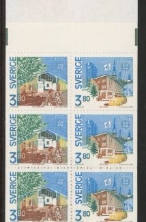 1990 Sweden  SB425.  booklet pane of 6 (SG.1493a)  U/M (MNH)