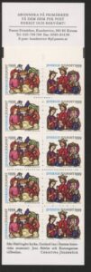 1999 Sweden SB536. Christmas booklet pane of 10 (SG.2070a) U/M (MNH)