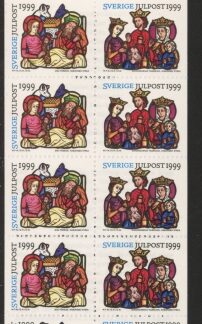 1999 Sweden  SB536. Christmas booklet pane of 10 (SG.2070a)  U/M (MNH)