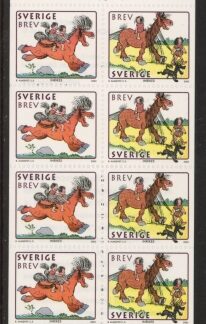 2002 Sweden  SB562. Year of the Horse. booklet pane of 10 (SG.2193a)  U/M (MNH)