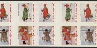 2003 Sweden  SB582. Christmas. booklet pane of 10 (SG.2300-3)  U/M (MNH)