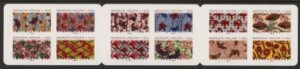 2019 France SG.6556-67 African Textiles Set of 12 values booklet U/M (MNH)