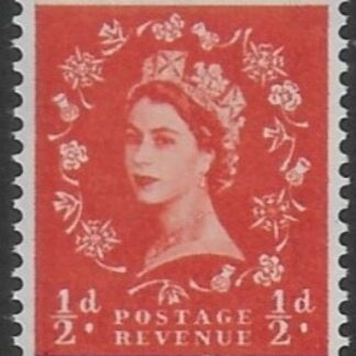 SG.587  ½d orange. (1958 2nd graphites) U/M (MNH)
