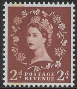 SG.590 2d red-brown (1958 2nd graphites) U/M (MNH)