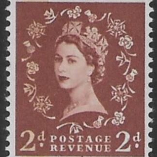 SG.590  2d red-brown (1958 2nd graphites) U/M (MNH)
