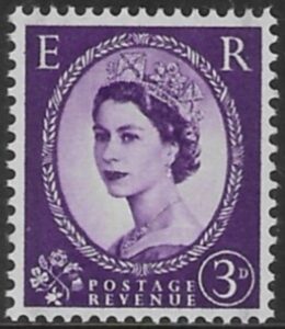 SG.592 3d deep lilac (1958 2nd graphites) U/M (MNH)