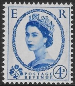 SG.593 4d ultramarine. (1958 2nd graphites) U/M (MNH)