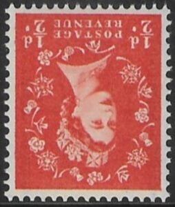 SG.587wi ½d orange-red. (1958 2nd graphites inverted watermark) U/M (MNH)