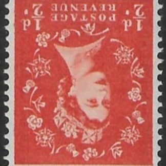 SG.587wi  ½d  orange-red.  (1958 2nd graphites inverted watermark) U/M (MNH)