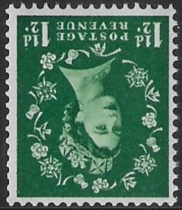 SG.589wi 1½d green. (1958 2nd graphites inverted watermark) U/M (MNH)