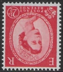 SG.591wi 2½d carmine-red. (1958 2nd graphites inverted watermark) U/M (MNH)