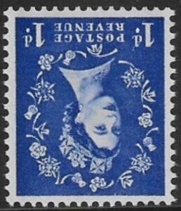 SG.588wi  1d  ultramarine.  (1958 2nd graphites inverted watermark) U/M (MNH)