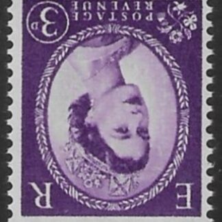 SG.592wi  3d  deep lilac.  (1958 2nd graphites inverted watermark) U/M (MNH)